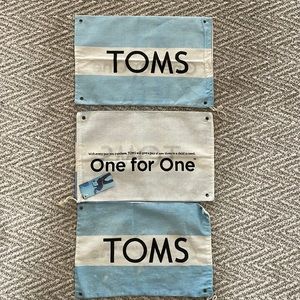 Tom’s Canvas Shoe Bags 3 Bags